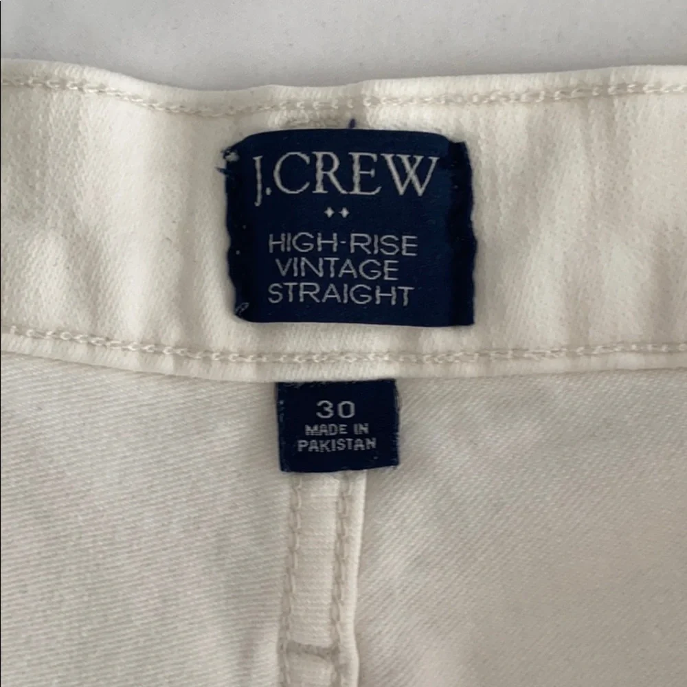 J Crew Vintage straight jean in white denim